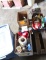 (4) boxes Dr. Pepper bottles, glasses, pitcher, malt glasses and small A &