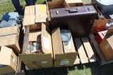 Pallet of Beer Glassware, Pyrex, Flour Sifters, Ricer, Cameras