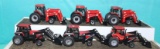 (6) 1/64 Case IH 7130, (3) MX 100, (2) 2594, all with loaders, no bubbles