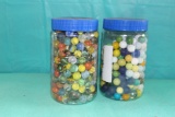 (2) Jars of marbles