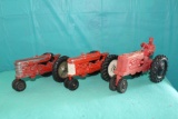 (2) Hubleys, and 1 plastic tractor with man, no boxes