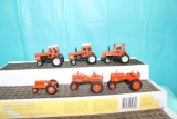(7) 1/64 Allis-Chalmers tractors, no bubbles