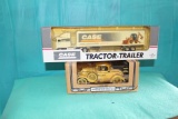 Case tractor-trailer, and 1930 Ford Model A Roadster with cargo box, plasti