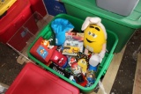 Plastic tote of M & M Collectible
