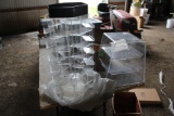 (2) plastic display cases