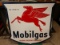 4' MOBIL DOUBLE SIDED PORCELAIN SIGN