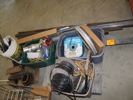 PALLET OF PART, ELECTRICAL WIRE, NEW STEEL