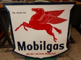 4' MOBIL DOUBLE SIDED PORCELAIN SIGN