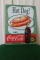 Hot Dog and Coca Cola metal reproduction hanging sign