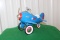 Blue toy airplane, metal, no box