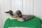 (2) wooden loon and duck decoy