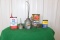 Box of Standard Electric Oil tin, Mobil Oil special empty tin, Coast to Coa