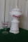 Coca Cola porcelain vase, Hamm's glass goblet