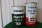 Amoco Permalube wheel bearing grease empty, Sinclair Opaline motor oil empt