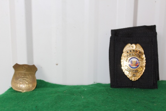 Private investigator badge, Indian police badge