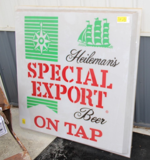 Heilman's Special Export single sided plastic sign, 48.5"x48.5", NO SHIPPIN