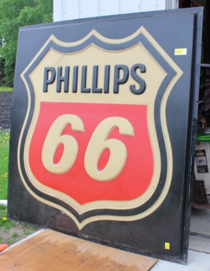 Phillips 66 single sided raised plastic sign, 82.25"x83" NO SHIPPING