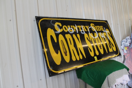 Country Side Corn Stoves poly single sided sign, approx 48"x24" "Sold Out"