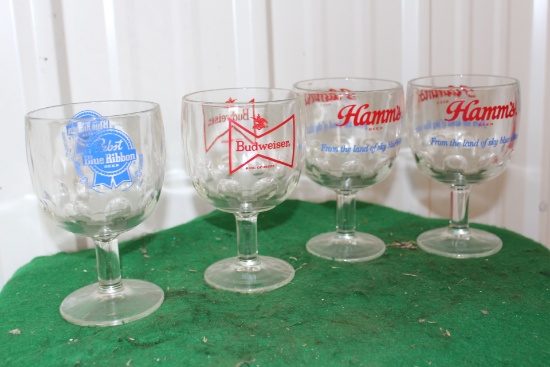 (4) Hamm's Beer serving cups