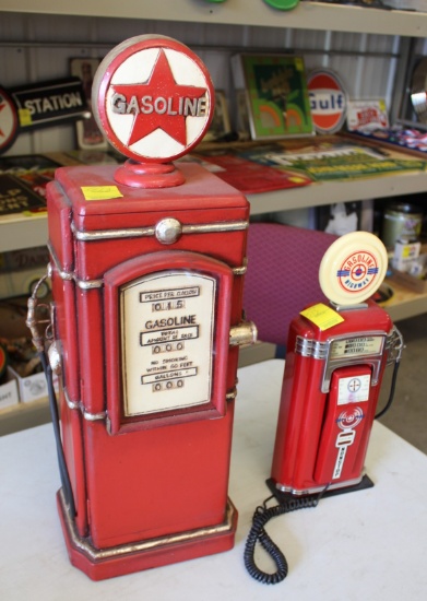 Wood gas pump CD holder, Plastic gas pump telephone
