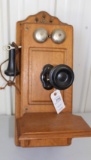 Antique wall crank phone, crank handle needs repair