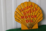 Plaster Golden Shell Motor Oil plaque