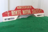 Montevideo Motor Sales Montevideo metal license plate topper