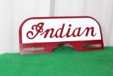 Indian metal license plate topper