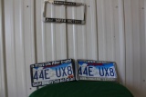 (2) SD license plates and (3) license plate holders
