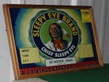 A Pietrus and Sons Co framed sign, Sleepy Eye Brand eggs, 12.5