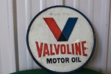 Metal Valvoline Motor Oil reproduction sign, 12