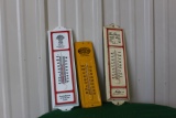 (3) Metal advertising thermometer, Pioneer Power Threshing Show, Corning Do