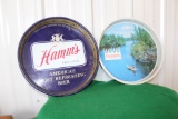 (2) Hamm's Beer serving trays, 13