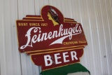 Leinenkugel's single sided tin reproduction sign, 41