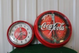 (2) Coca Cola clocks, 14.5