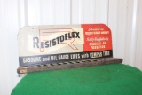 Resistoflex Gasoline and Oil Gauge Lines advertisement metal sign, 20