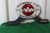 Automobile Club Minneapolis license plate topper