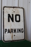 No Parking metal single sided sign, 12