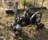 Waterloo 1.5HP Air Cooled Gas Engine, Running, Appears Complete, On Steel Wheel Truck