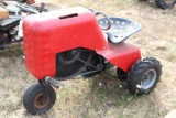 Yard Hand Riding Garden Tractor, Restored, Steel Seat, New Rear Tires, Tricycle Front