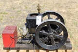 Brownwall Gas Engine, Complete and Restored, With Battery Box, Head and Block Are One Piece