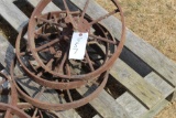 (4) Steel Truck Engine Wheels, Approx 15.5