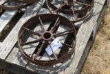 Pair of Steel Truck Engine Wheels, Approx 16
