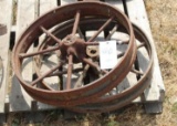 Pair of Steel Wheels, Approx 18