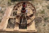Pair of Steel Wheels, Approx 28