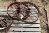 Pair of Steel Wheels, Approx 24