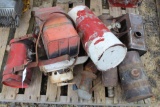 Assorted Gas Engine Fuel Tanks, Shrouds, Mufflers, Air Cleaner