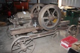 Gade 6HP Original Unrestored Gas Engine on Steel Wheeled Truck,