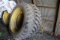 (2) 14.9R46 Firestone Tires on JD Rear Tractor Rims, no Center Disks