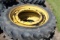 (2) Goodyear DT800 380/90R50 Tires on JD Rear Tractor Rims, no Center Disks